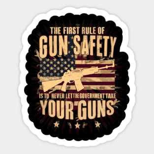 2nd Amendment Gun Safety Gun Rights Supporters Sticker